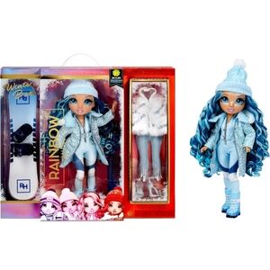 Rainbow High Winter Break Skyler Bradshaw Blue Snowboarding Fashion Doll Playset